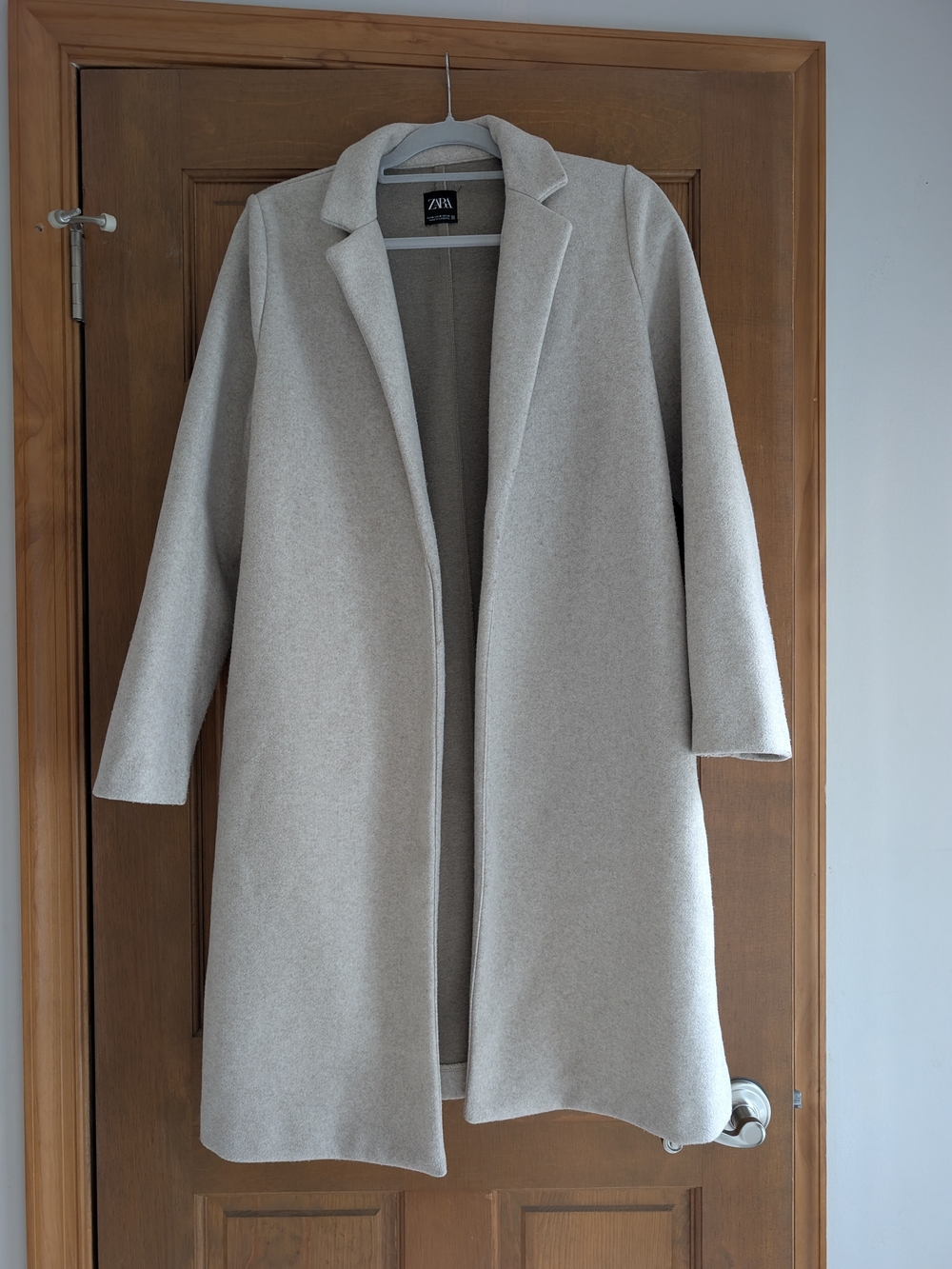 Zara Women's Cream Long Coat